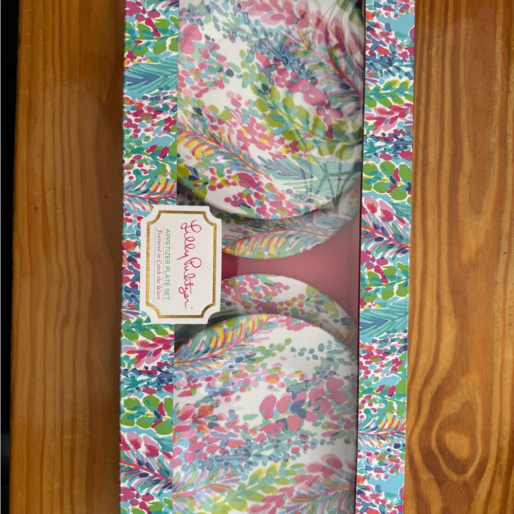 Lilly Pulitzer Colorful Floral Plate Set